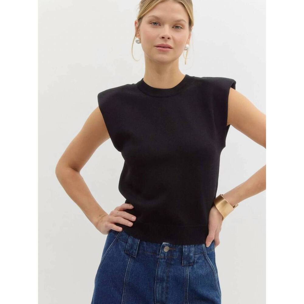NEW ENTRO everyday cotton tee in black